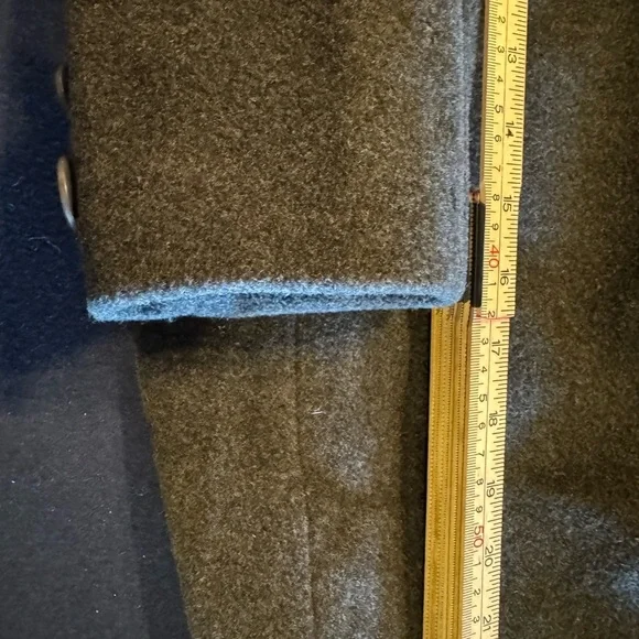 John Weitz Cashmere Wool blend Double-Breasted Dark Gray Coat Sz 4p - Picture 11 of 15